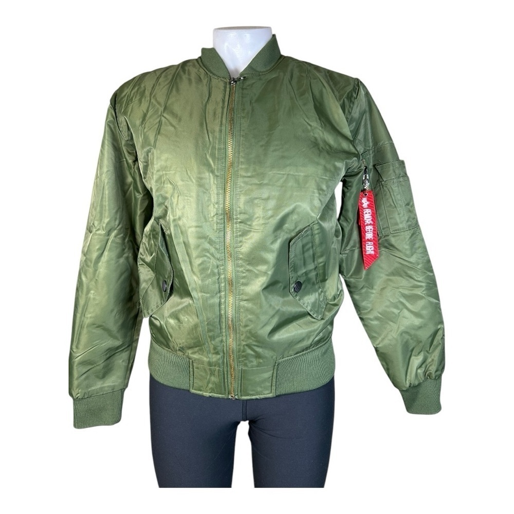 Asstseries Militare Women’s  Bomber Jacket Windbreaker Blue Lightweight Size S